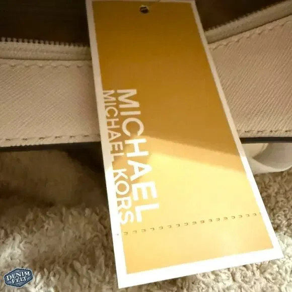 MICHAEL KORS Light Cream Coated Canvas Leida Large Tote Bag/PurseNEW/NWT!!
